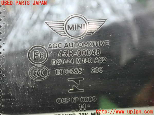 5UPJ-19641382]BMW ミニ(MINI)クーパー(XM15)左クォーターガラス (43R-00048) 中古 【F56】_m0003.jpg