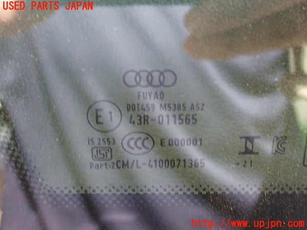 5UPJ-20991382]アウディ・A4(8WDEM)左クォーターガラス M5385 中古_m0002.jpg
