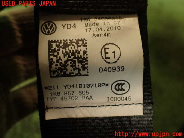 2UPJ-21927185]VW シロッコ(13CAV)左2列目シートベルト 中古_m0003.jpg