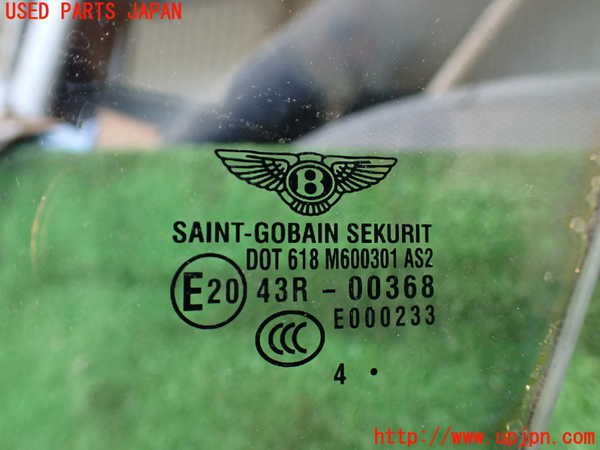 1UPJ-22191268]ベントレー・コンチネンタル・GT(BCBEB)左前ドアガラス 43R-00368 中古_m0002.jpg