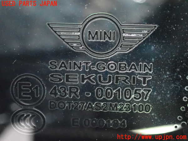 5UPJ-22511380]BMW ミニ(MINI)ジョンクーパーワークス(JCW)(SUJCW)右クォーターガラス (43R-001057 M23100) 中古 R56_m0003.jpg