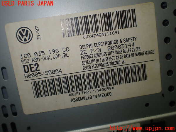 1UPJ-24016480]VW ニュービートルカブリオレ(1YAZJ)CDプレーヤー 中古_m0004.jpg