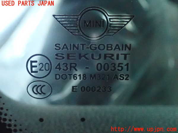 2UPJ-24271382]BMW ミニ(MINI)クーパーS クラブマン(ZG16)左クォーターガラス (43R-00351 M321) 中古_m0002.jpg