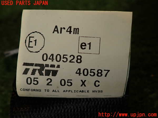 2UPJ-25087155]BMW X3(PA25)右2列目シートベルト 中古 【E83】_m0004.jpg