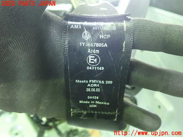 5UPJ-25207155]VW ニュービートルカブリオレ(1YAZJ)右2列目シートベルト 中古_m0003.jpg