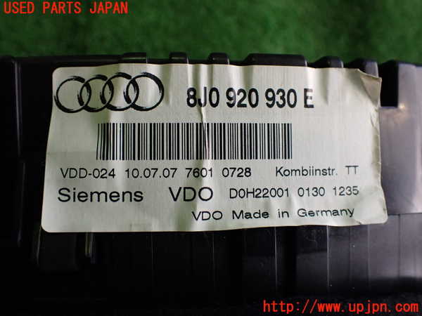 2UPJ-25456170]アウディ・TT クーペ(8JBWA)スピードメーター 中古_m0003.jpg