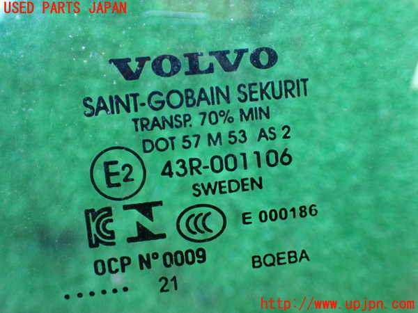 1UPJ-26001268]ボルボ・V90(PB420TMA)左前ドアガラス SEKURIT M53 中古_m0002.jpg