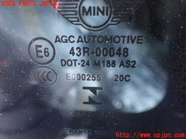 2UPJ-26321380]BMW ミニ(MINI)ジョンクーパーワークス(JCW)(XMJCW)(F56)右クォーターガラス 中古(43R-00048 M188)_m0002.jpg