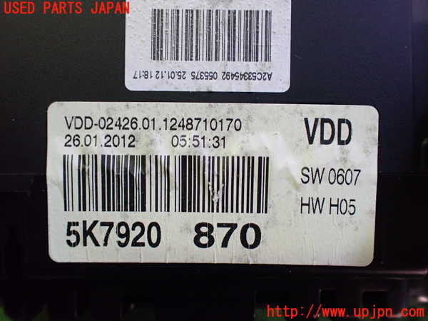 2UPJ-26336170]VW ゴルフ カブリオレ(カブリオ)(1KCAVK)スピードメーター 中古_m0003.jpg