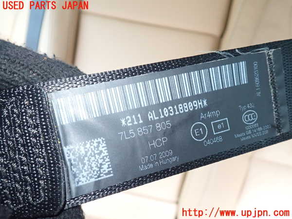 1UPJ-26587185]ポルシェ・カイエン GTS(9PAM4801G)左2列目シートベルト 中古_m0002.jpg