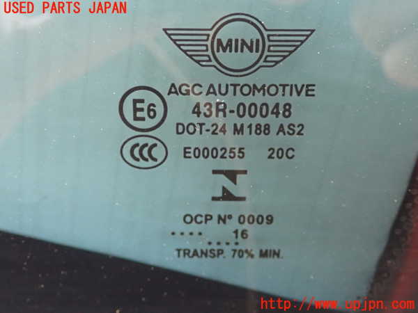 2UPJ-27141380]BMW ミニ(MINI)ワン(XS12)(F55)右クォーターガラス (43R-00048 M188) 中古_m0003.jpg