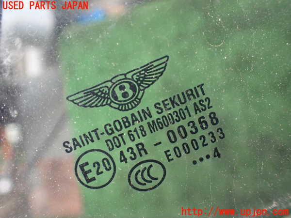 1UPJ-28191382]ベントレー・コンチネンタル・GT(BCBEB)左クォーターガラス M600301 中古_m0003.jpg