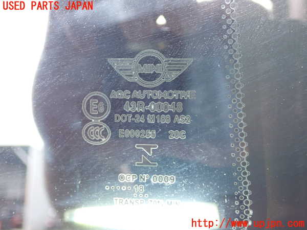 5UPJ-28351380]BMW ミニ(MINI)クーパーS(XR20M)(F56)右クォーターガラス 中古(43R-00048 M188)_m0003.jpg