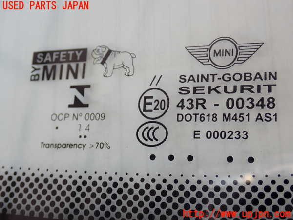 2UPJ-29161195]BMW ミニ(MINI)クーパー(XM15)フロントガラス (43R-00348 M451) 中古 F56_m0002.jpg