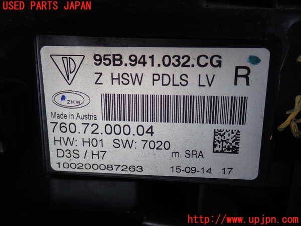 2UPJ-29171130]ポルシェ・マカン ターボ(95BCTL)右ヘッドライト HID 中古_m0004.jpg