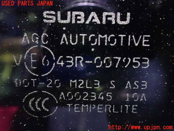 1UPJ-29331382]レヴォーグ(VN5)左クォーターガラス 中古 AGC M2L3 43R-007953_m0002.jpg