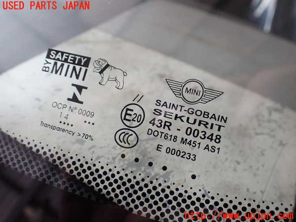 2UPJ-29501195]BMW ミニ(MINI)クーパーS(XS20)(F55)フロントガラス 中古(43R-00348 M451)_m0003.jpg