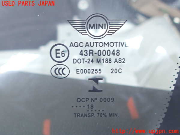 2UPJ-29551380]BMW ミニ(MINI)ワン(XU15M)右クォーターガラス (43R-00048 M188) 中古_m0003.jpg