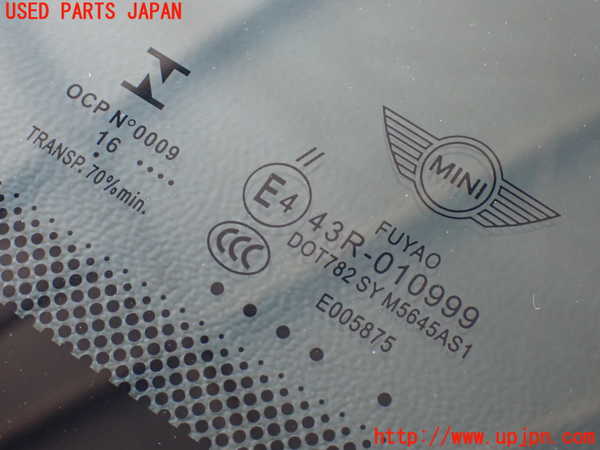 2UPJ-30511195]BMW ミニ(MINI)クーパーD(XN15)(F56)フロントガラス (43R-010999 M5645) 中古_m0002.jpg
