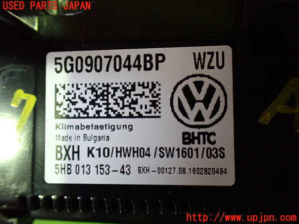 1UPJ-30576066]VW ゴルフ トゥーラン(1TCZD)エアコンスイッチ1 中古_m0003.jpg