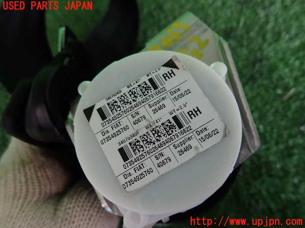 2UPJ-30657155]フィアット・500(31209)右2列目シートベルト 中古_m0002.jpg