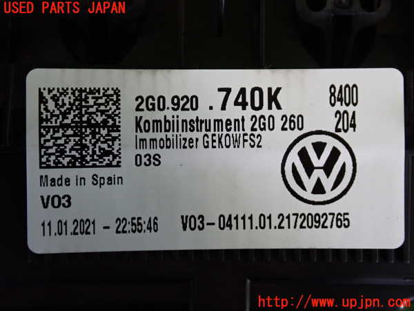 2UPJ-30696170]VW ポロ(AWDKL)スピードメーター 中古_m0003.jpg