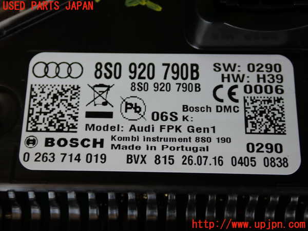 2UPJ-31076170]アウディ・TT クーペ(FVCJS)スピードメーター 中古_m0004.jpg