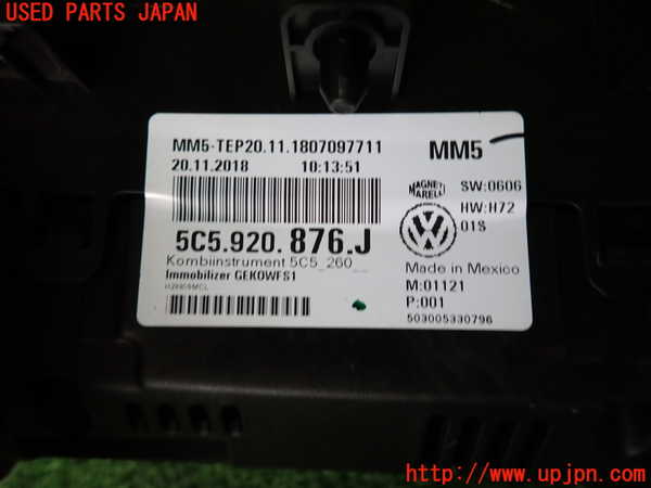 2UPJ-32326170]VW ザ･ビートル(16CPL)スピードメーター 中古_m0003.jpg