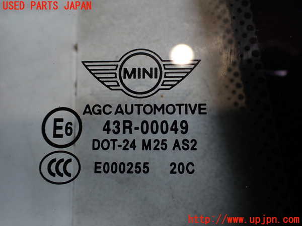 2UPJ-32431380]BMW ミニ(MINI)クーパー コンバーチブル(WG15)(F57)右クォーターガラス 中古(43R-00049 M25)_m0002.jpg