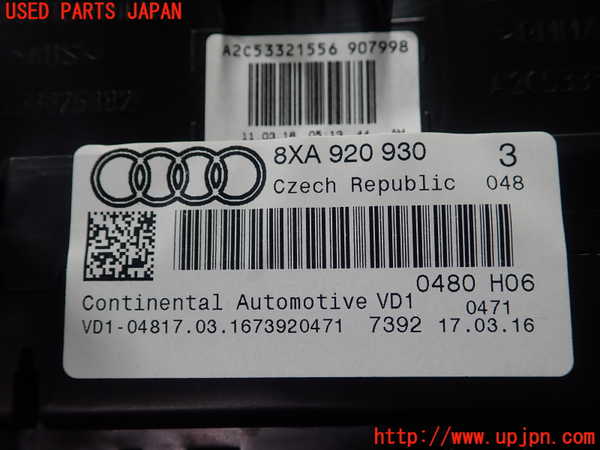 1UPJ-32886170]アウディ・A1 スポーツバック(8XCHZ)スピードメーター 中古_m0003.jpg