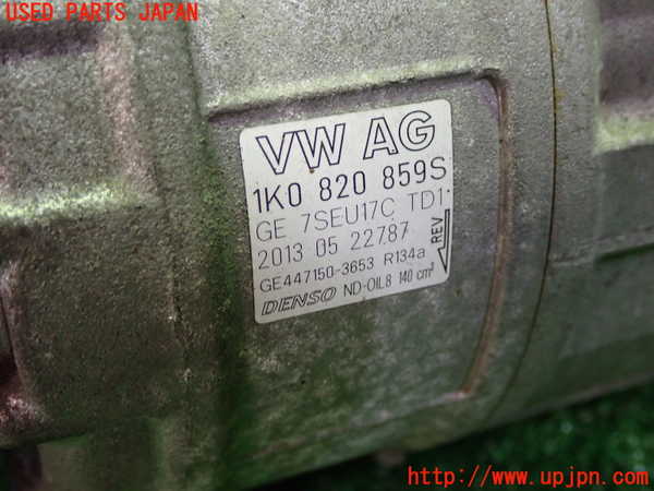 5UPJ-33356025]VW ザ･ビートル(16CPL)エアコンコンプレッサー 中古_m0002.jpg