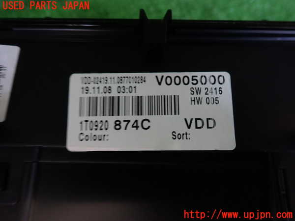 2UPJ-34306170]VW ゴルフ トゥーラン(1TBLG)スピードメーター 中古_m0004.jpg