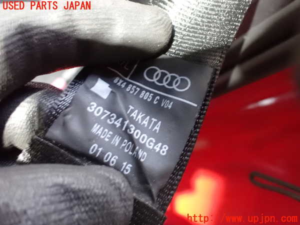 2UPJ-34697185]アウディ・A1 スポーツバック(8XCZE)左2列目シートベルト 中古_m0002.jpg