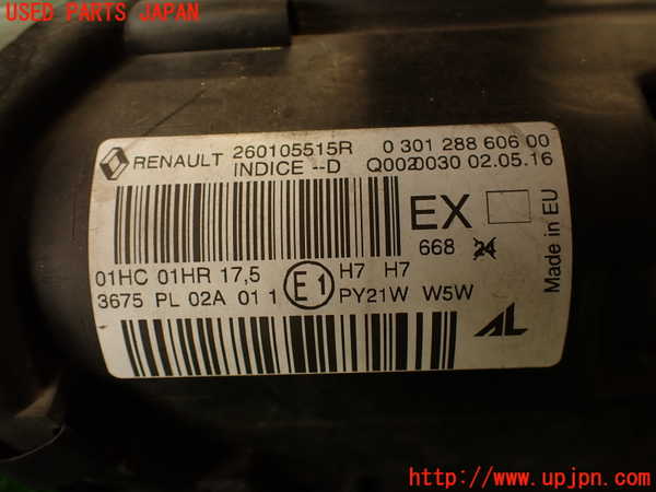 2UPJ-34871130]ルノー・メガーヌ R.S.(ルノー・スポール)(DZF4R1)右ヘッドライト ハロゲン 中古_m0004.jpg