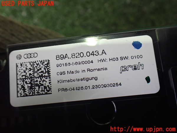 2UPJ-35186066]アウディ・Q4 スポーツバック e-tron(FZEBJ)エアコンスイッチ1 中古_m0003.jpg