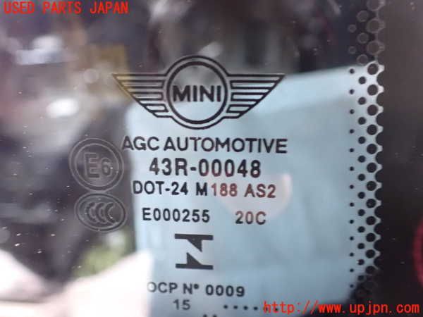 2UPJ-36771380]BMW ミニ(MINI)ジョンクーパーワークス(JCW)(XMJCW)右クォーターガラス (43R-00048) 中古_m0002.jpg