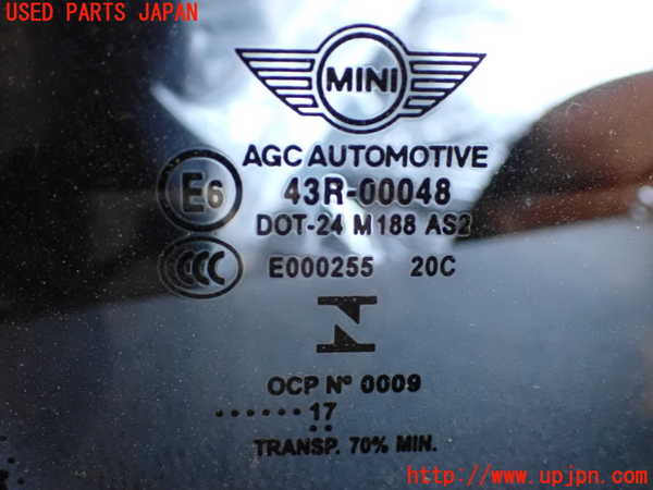 2UPJ-37281382]BMW ミニ(MINI)クーパーSD(XT20)(F55)左クォーターガラス 中古(43R-00048 M188)_m0002.jpg