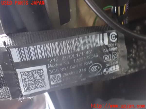5UPJ-37587155]VW パサート(Passat) ヴァリアント(Variant)(3CCAX)右2列目シートベルト 中古_m0002.jpg
