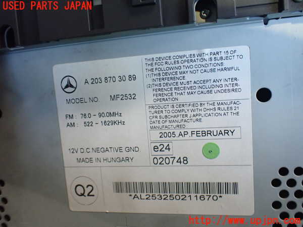 2UPJ-37786480]ベンツ C180 コンプレッサー ステーションワゴン(203246)CDプレーヤー 中古_m0003.jpg