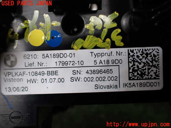 1UPJ-37906170]BMW ミニ(MINI)クーパーD F55(XV15MW)スピードメーター 中古_m0004.jpg