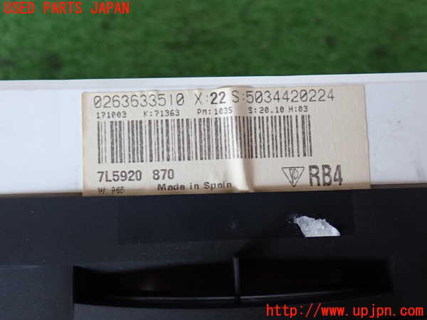 2UPJ-38006170]ポルシェ・カイエン(9PABFD)スピードメーター 中古_m0002.jpg