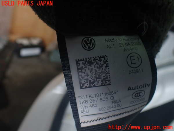 2UPJ-38057185]VW ゴルフ GTI(1KAXX)左2列目シートベルト 中古_m0002.jpg