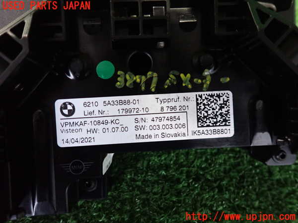 2UPJ-38776170]BMW ミニ(MINI)クーパー(XR15MW)(F56)スピードメーター 中古_m0004.jpg
