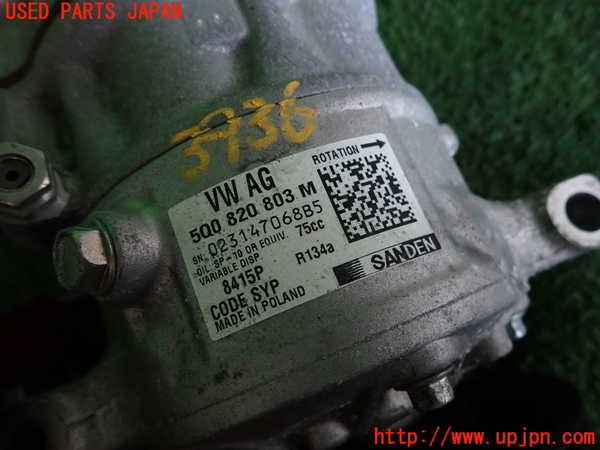 2UPJ-39366025]VW ゴルフ トゥーラン(1TDFG)エアコンコンプレッサー 中古_m0004.jpg