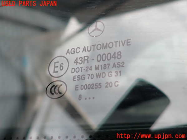 2UPJ-39631380]ベンツ C200 コンプレッサー ステーションワゴン S204(204241)右クォーターガラス 中古 AGC M187 43R-00048_m0003.jpg