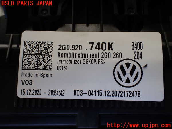 1UPJ-41096170]VW・T-Cross(ティークロス)(C1DKR)スピードメーター 中古_m0004.jpg