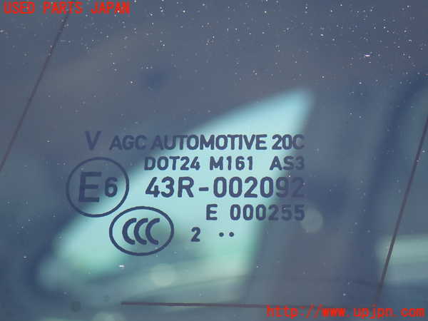 2UPJ-42221380]ポルシェ・カイエン S ハイブリッド(92ACGE)右クォーターガラス 中古 (AGC AUTOMOTIVE M161 43R-002092)_m0003.jpg
