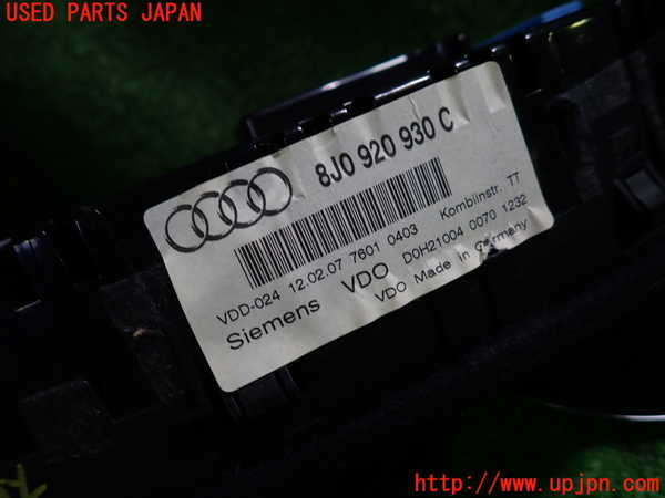 1UPJ-43896170]アウディ・TT ロードスター(8JBWA)スピードメーター 中古_m0004.jpg