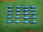3UPJ=11230967]ランエボ10(CZ4A)GSR GA SUPPLY ホイールナット M12 P1.5 ロング貫通 長さ48mm レーシング スチール ブルー 20点 中古_s0