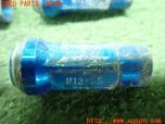 3UPJ=11230967]ランエボ10(CZ4A)GSR GA SUPPLY ホイールナット M12 P1.5 ロング貫通 長さ48mm レーシング スチール ブルー 20点 中古_s1